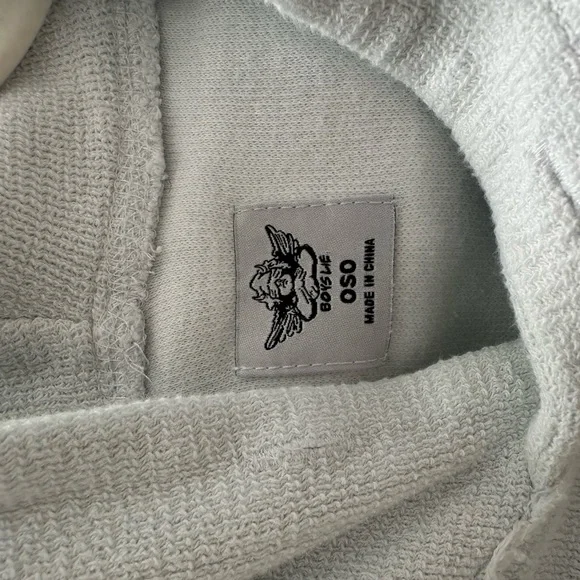 Boys Lie Light Gray Hoodie with Red Accents - Picture 5 of 5